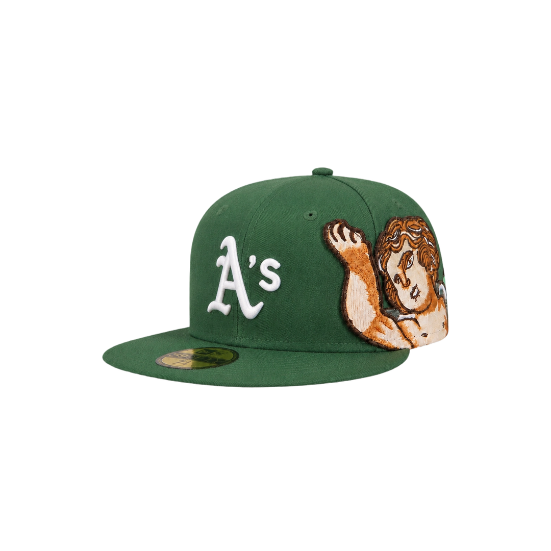 Oakland A’s green Cupid embroidery fitted hat