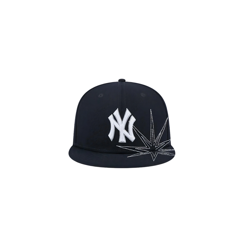 New York Yankees navy star embroidery fitted hat