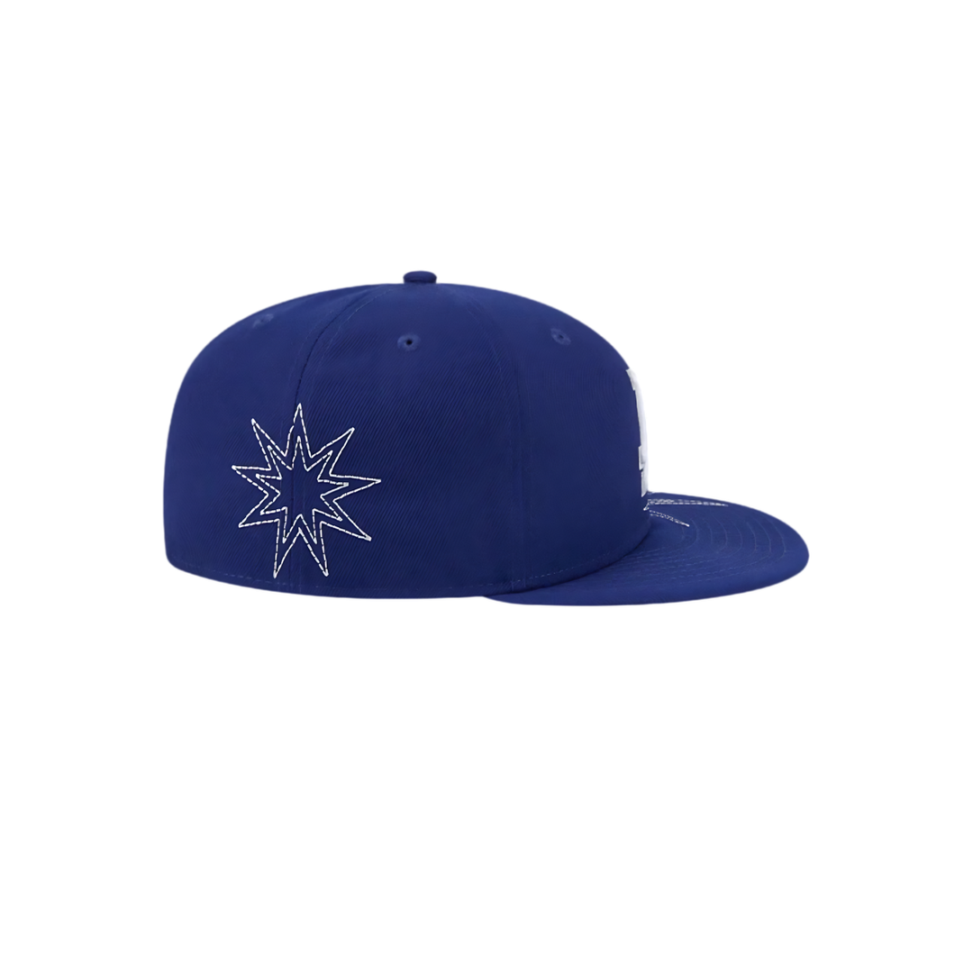 LA Dodgers royal blue star embroidered fitted hat