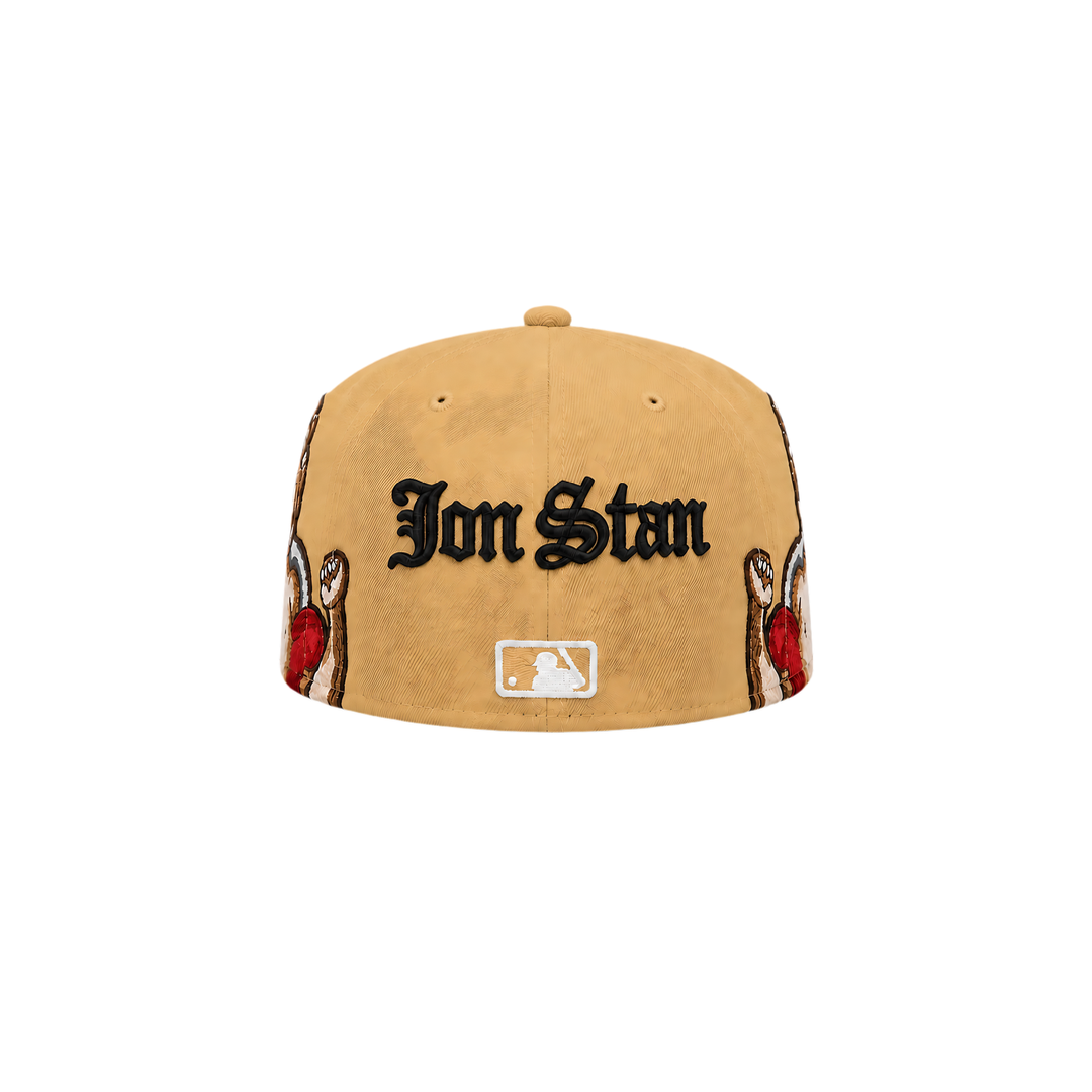 New York Yankees gold Cupid embroidery fitted hat