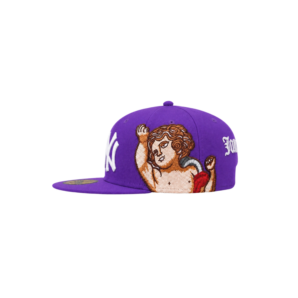 New York Yankees purple Cupid embroidery fitted hat