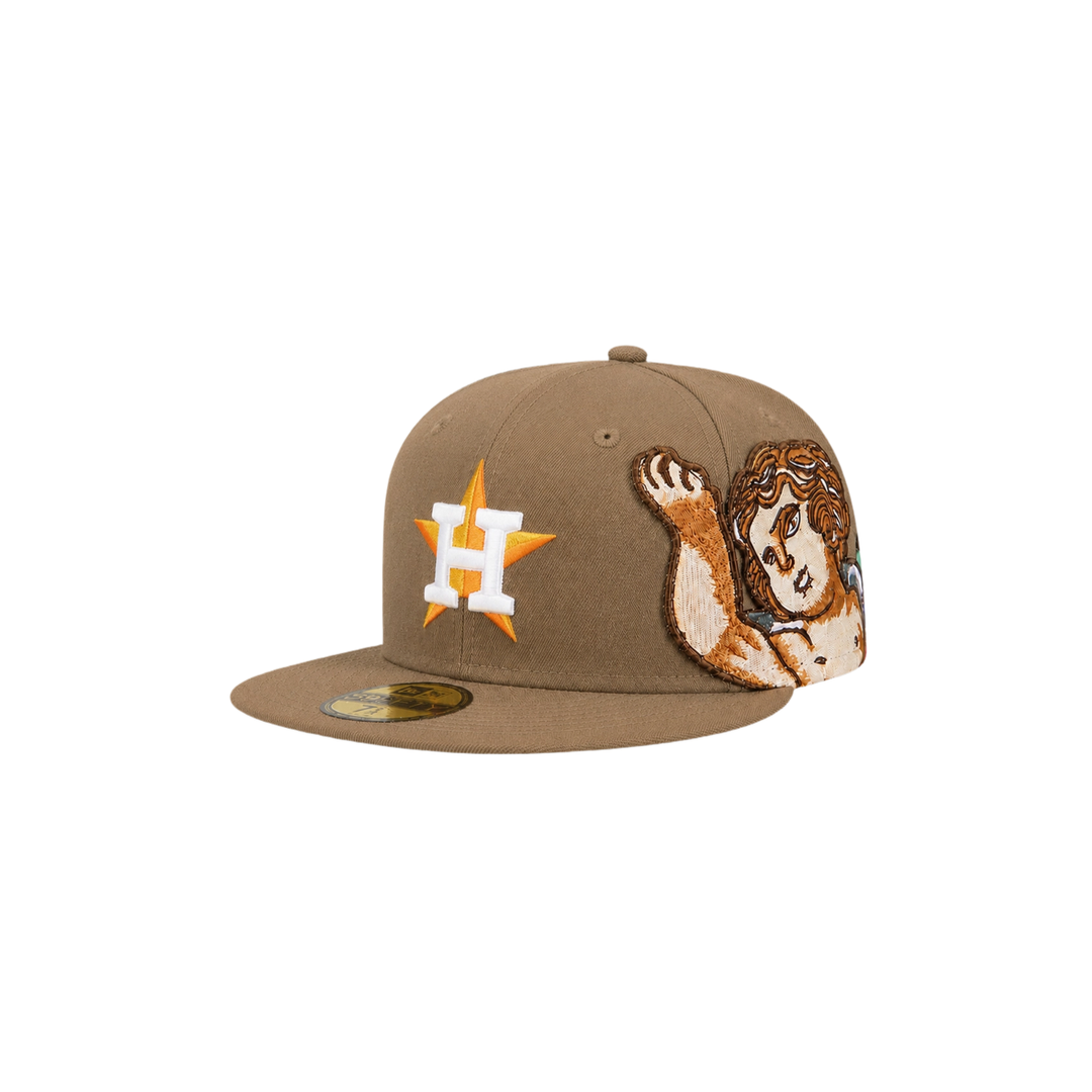 Houston Astros brown Cupid embroidery fitted hat