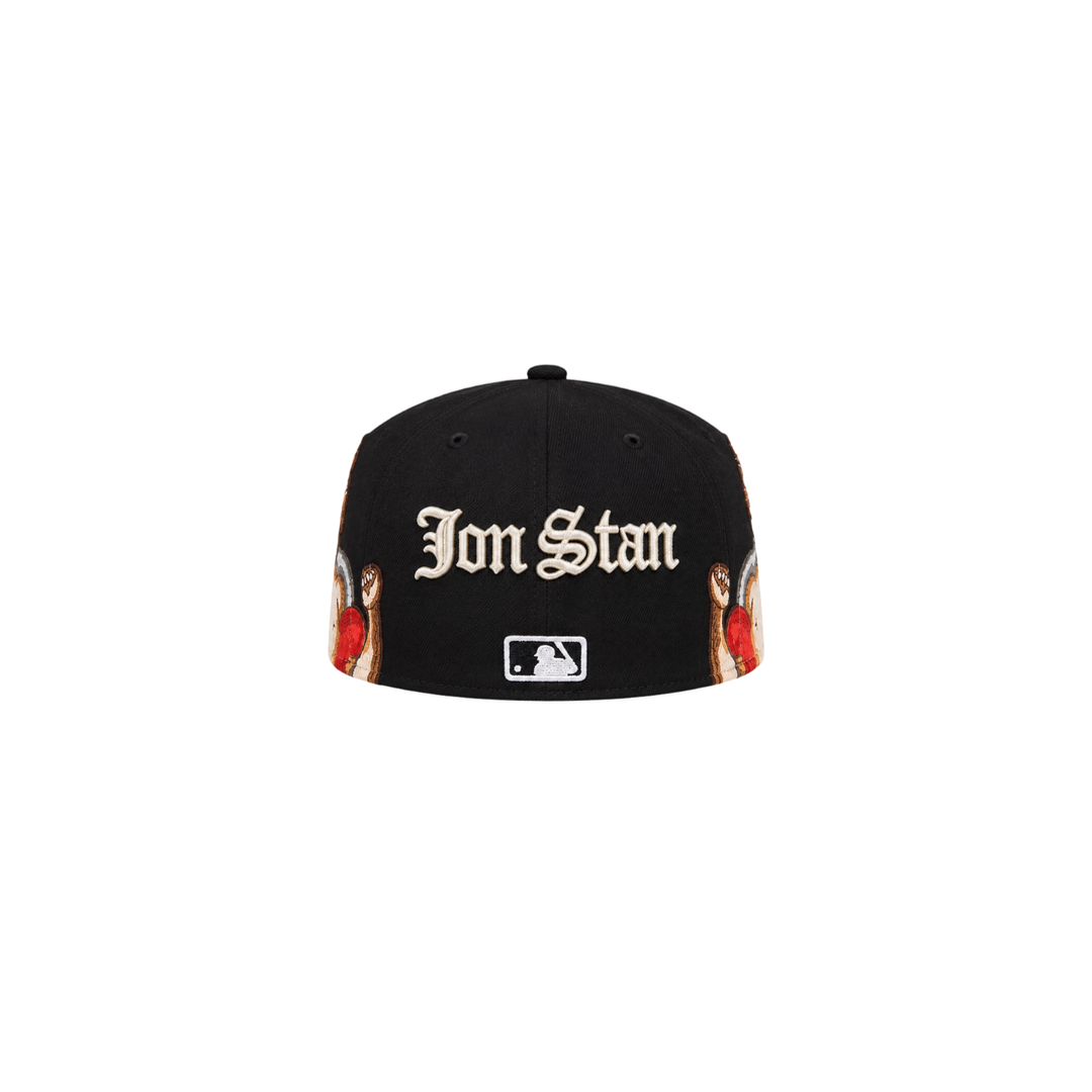 LA Dodgers Black cupid embroidery fitted hat