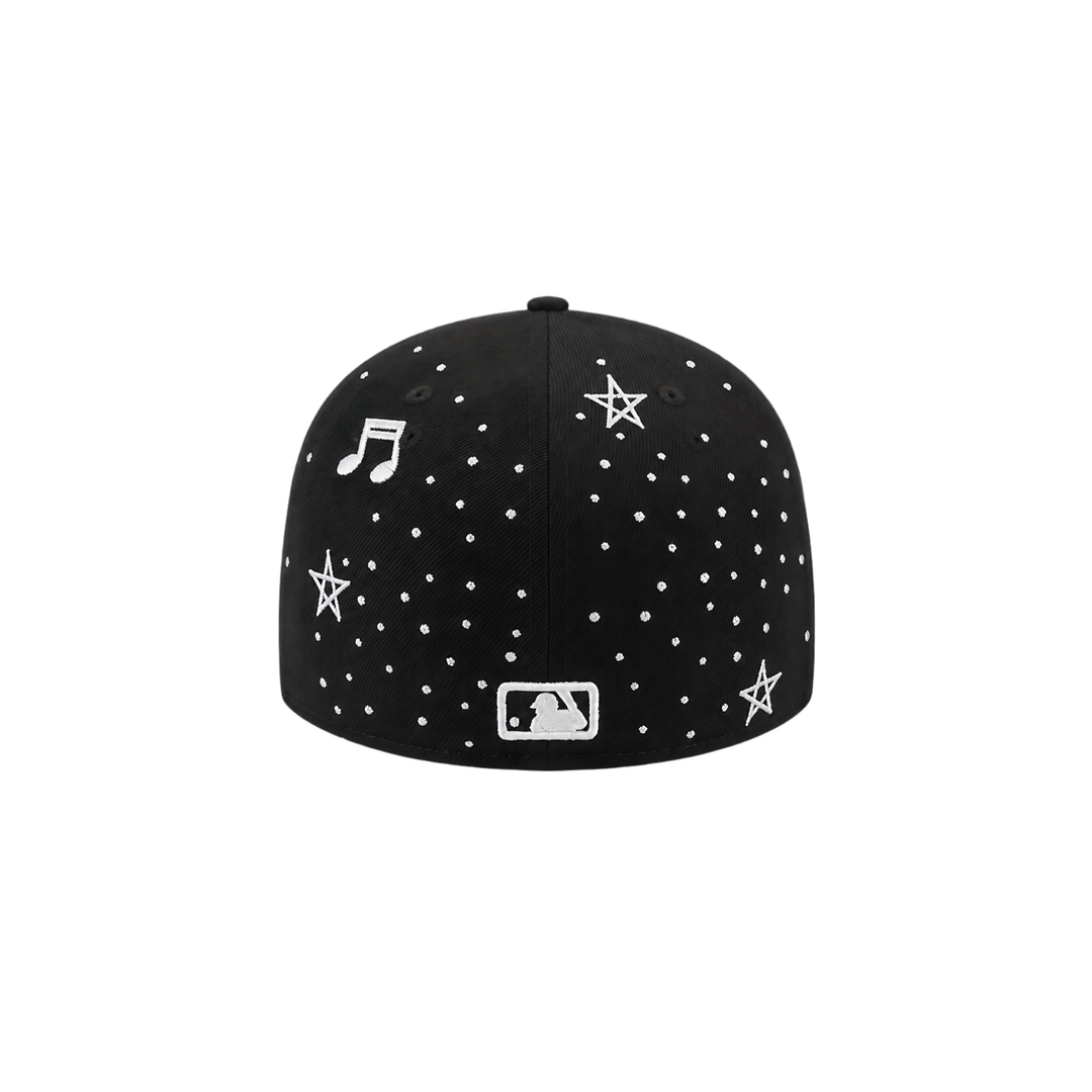 LA Dodgers black Angle embroidery fitted hat