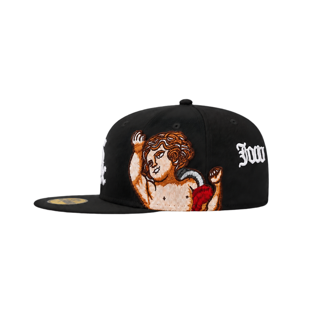 Chicago White Sox black Cupid embroidery fitted hat