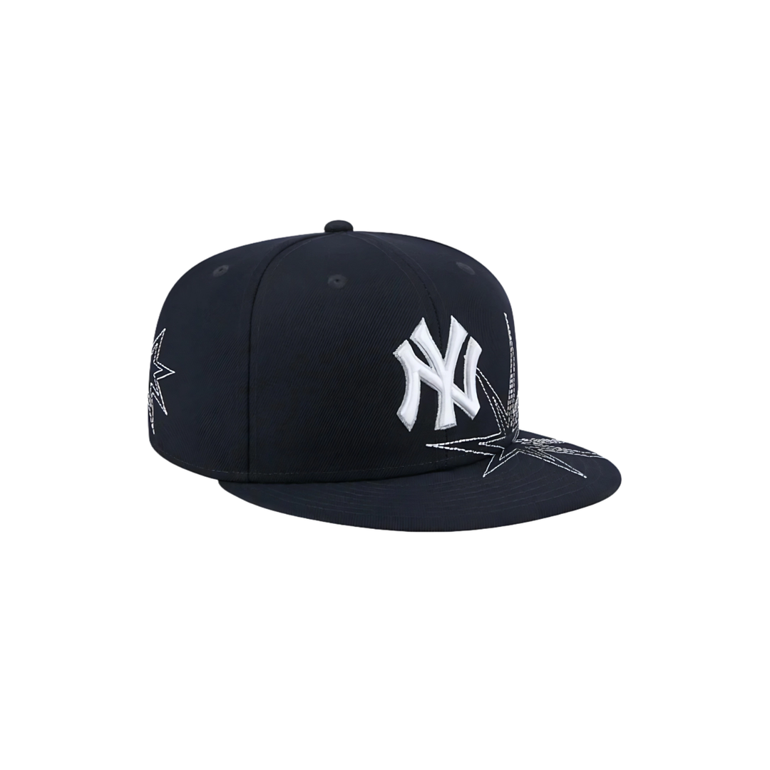 New York Yankees navy star embroidery fitted hat