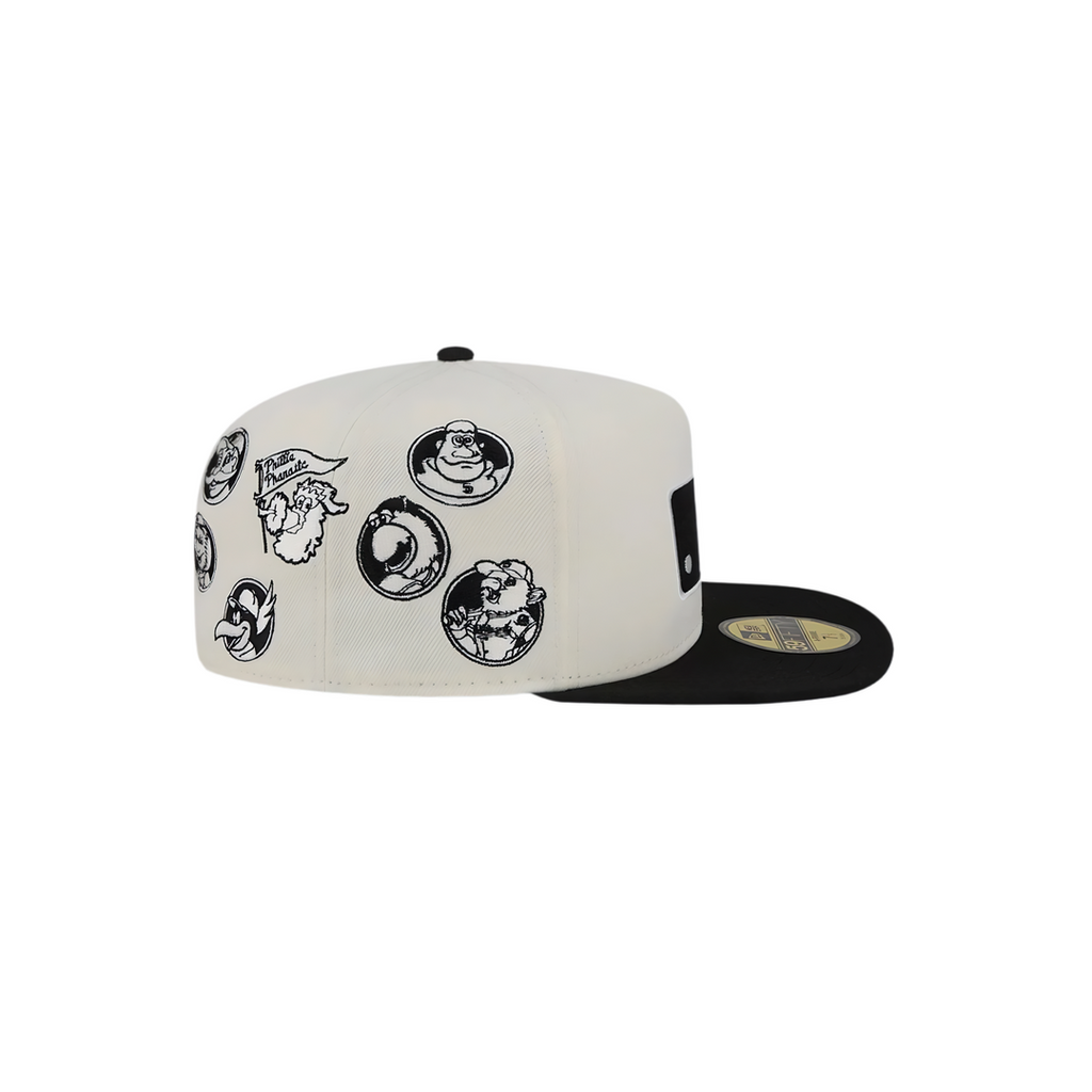 MLB cream all-over logo fitted hat