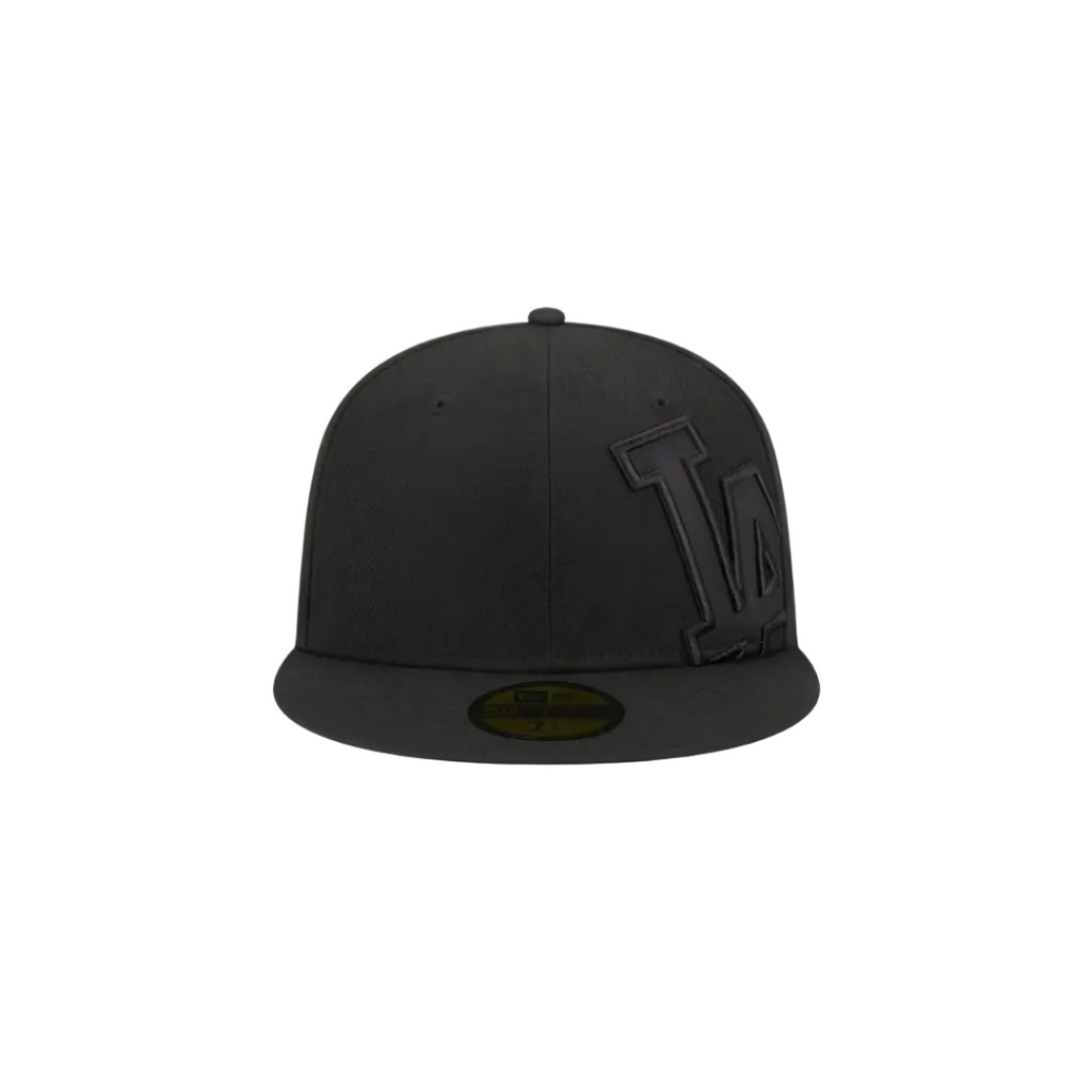 LA Dodgers black oversized side logo fitted hat