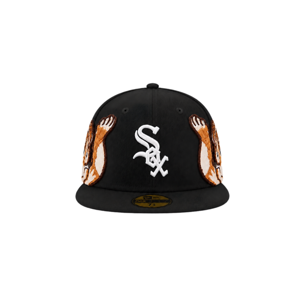 Chicago White Sox black Cupid embroidery fitted hat