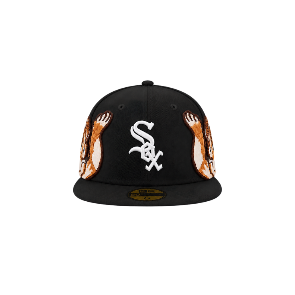 Chicago White Sox black Cupid embroidery fitted hat