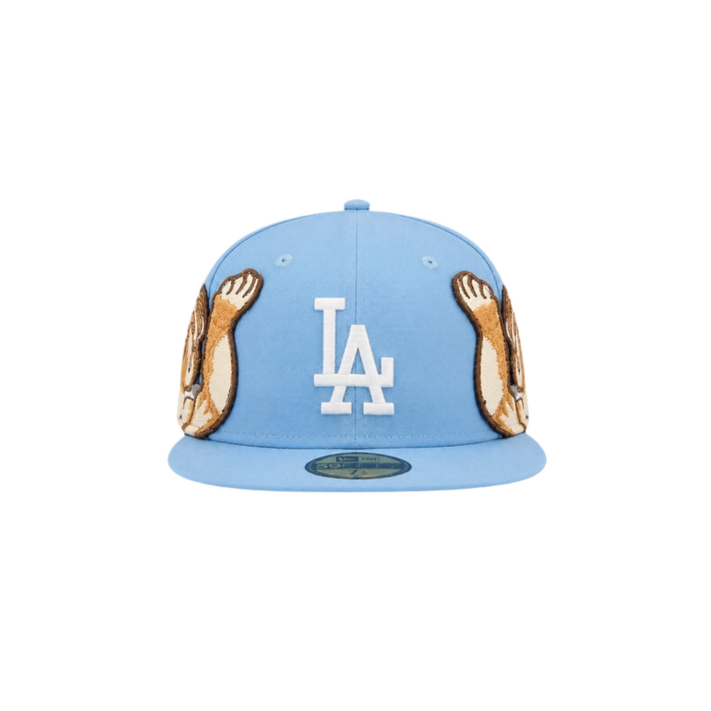 LA Dodgers baby blue cupid embroidery fitted hat