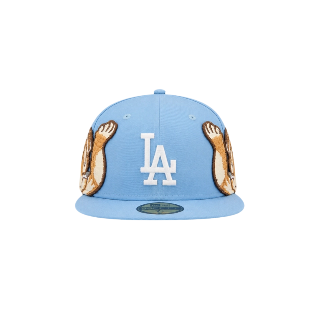 LA Dodgers baby blue cupid embroidery fitted hat