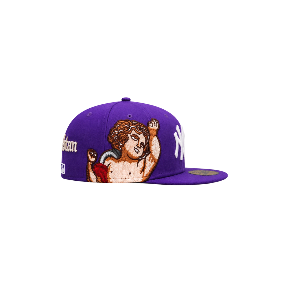 New York Yankees purple Cupid embroidery fitted hat