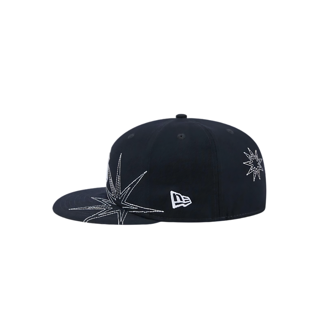 New York Yankees navy star embroidery fitted hat