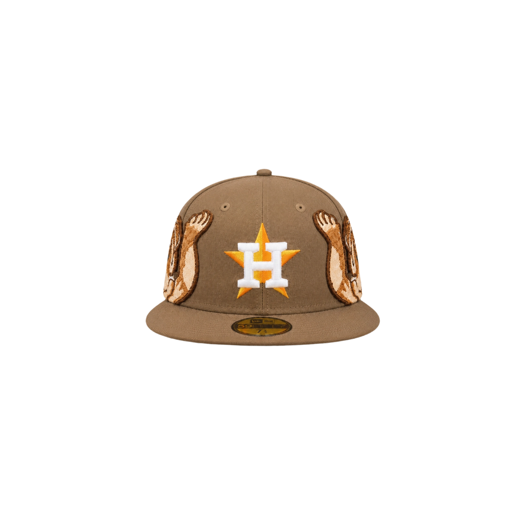 Houston Astros brown Cupid embroidery fitted hat