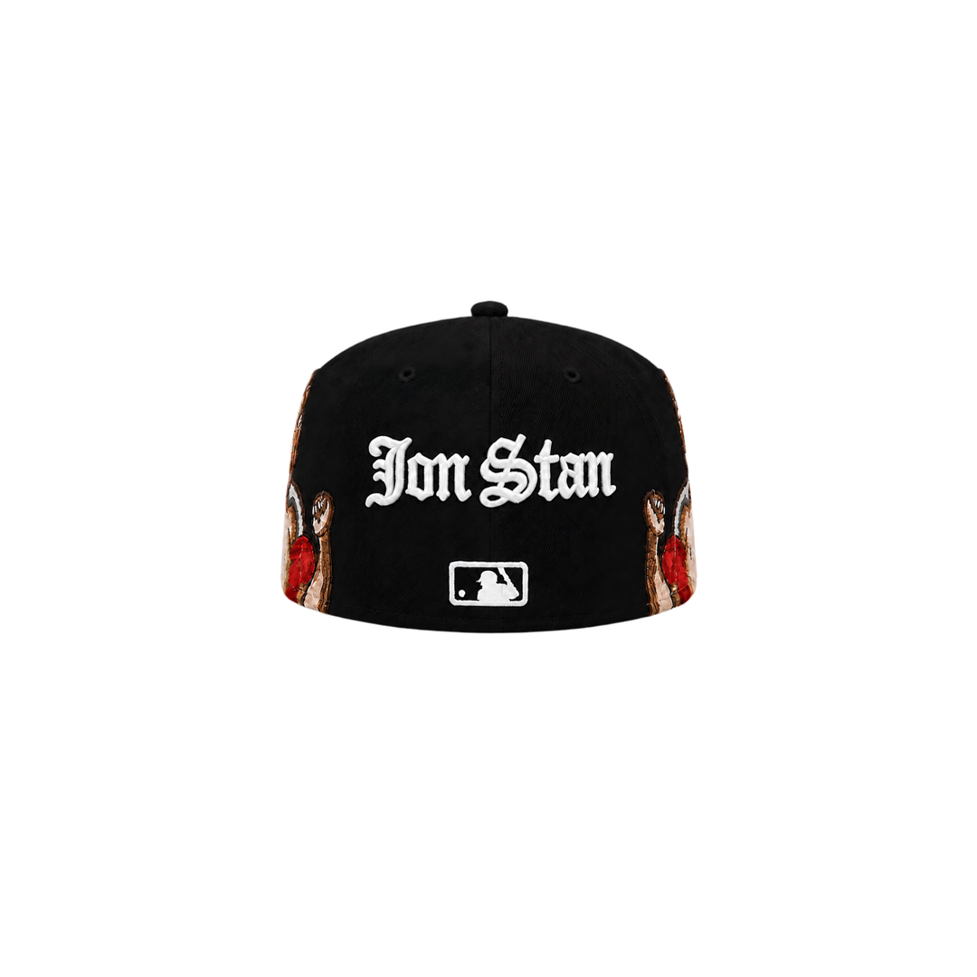 Chicago White Sox black Cupid embroidery fitted hat