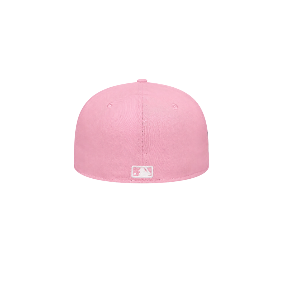 Atlanta Braves pink basic fitted hat