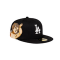 LA Dodgers Black cupid embroidery fitted hat