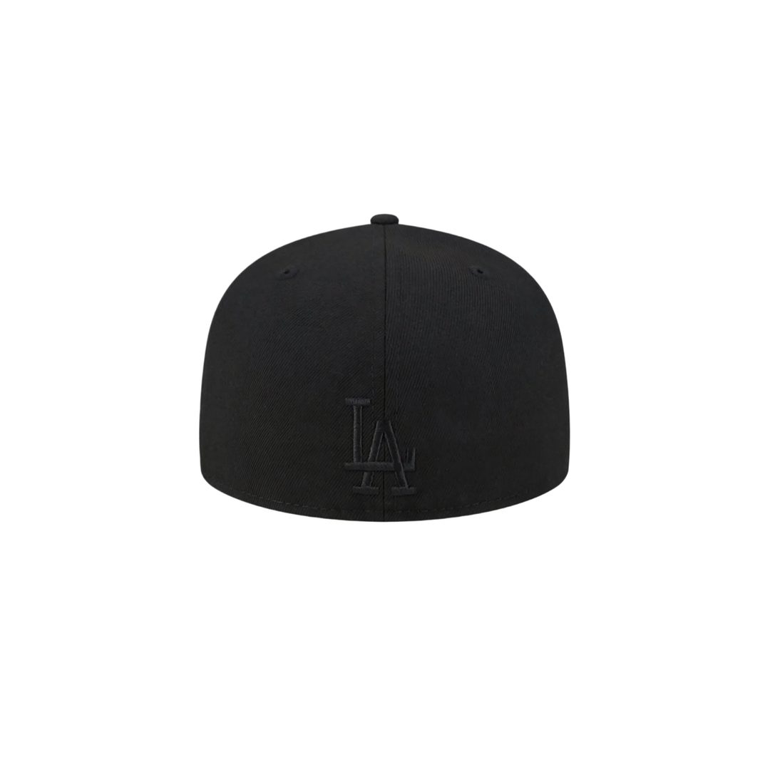 LA Dodgers black oversized side logo fitted hat