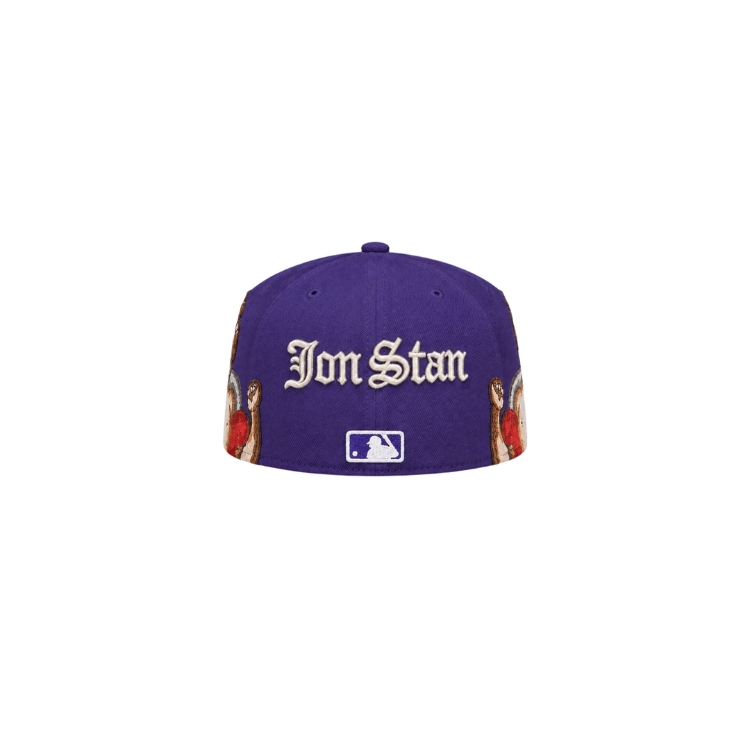 New York Yankees purple Cupid embroidery fitted hat