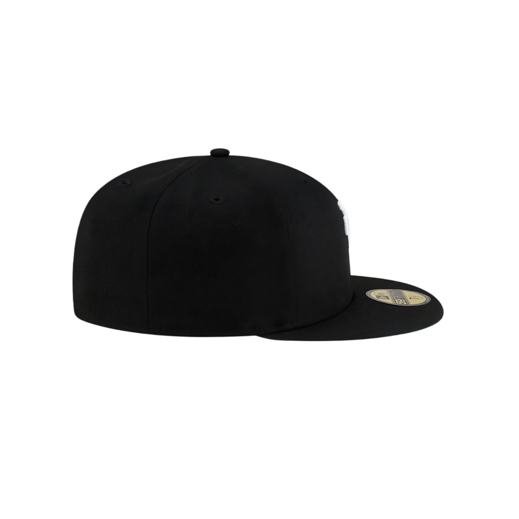 LA Dodgers black upside-down LA fitted hat