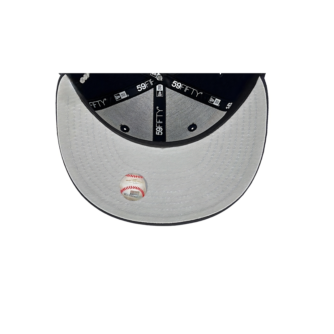 Atlanta Braves navy all-over embroidery fitted hat