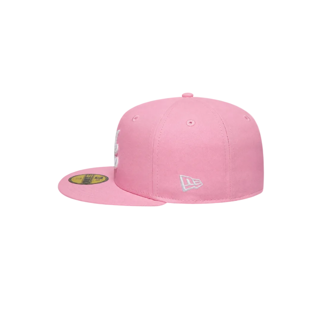 LA Dodgers pink basic fitted hat