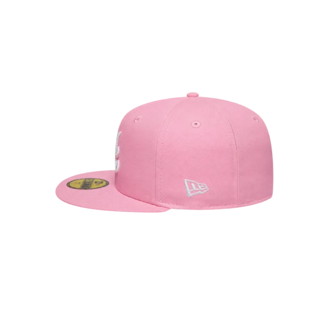 Atlanta Braves pink basic fitted hat