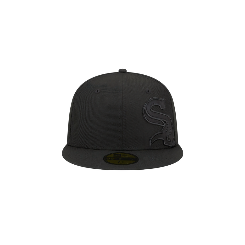 Chicago White Sox black oversized side logo fitted hat