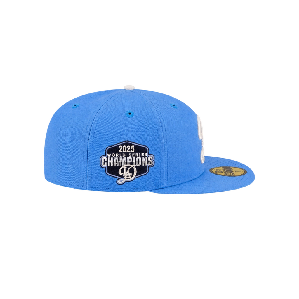 LA Dodgers Ice Blue Oversized Embroidery Fitted Hat