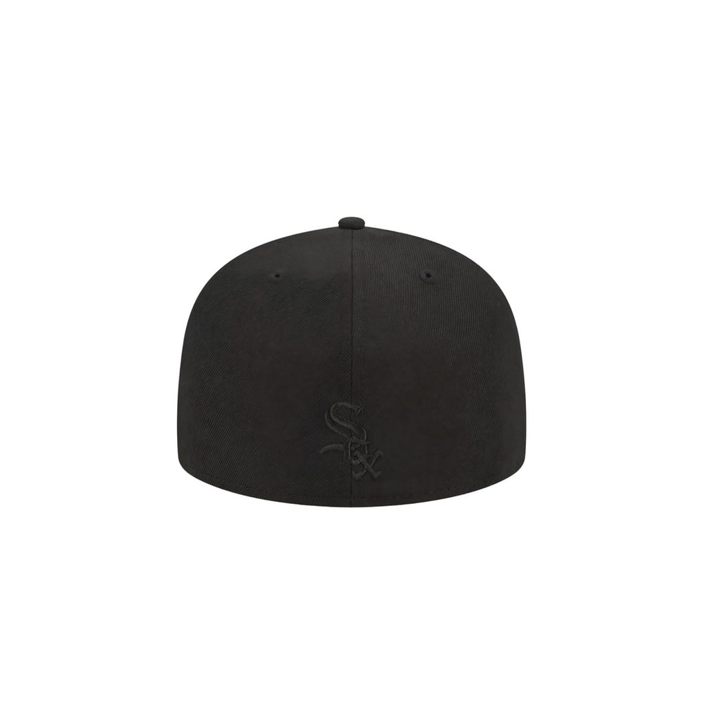 Chicago White Sox black oversized side logo fitted hat