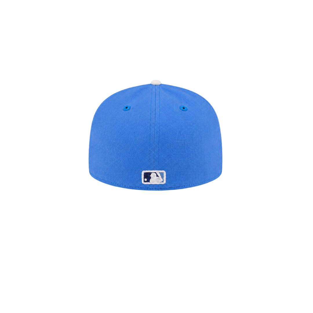 LA Dodgers Ice Blue Oversized Embroidery Fitted Hat