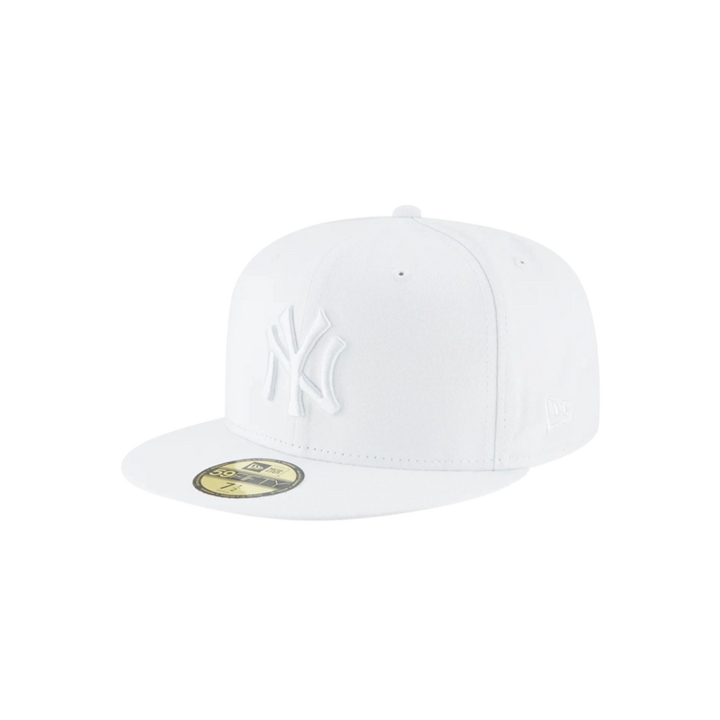 New York Yankees white basic fitted hat