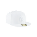 New York Yankees white basic fitted hat