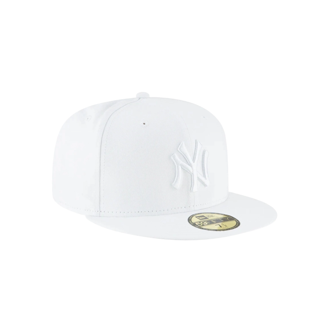 New York Yankees white basic fitted hat