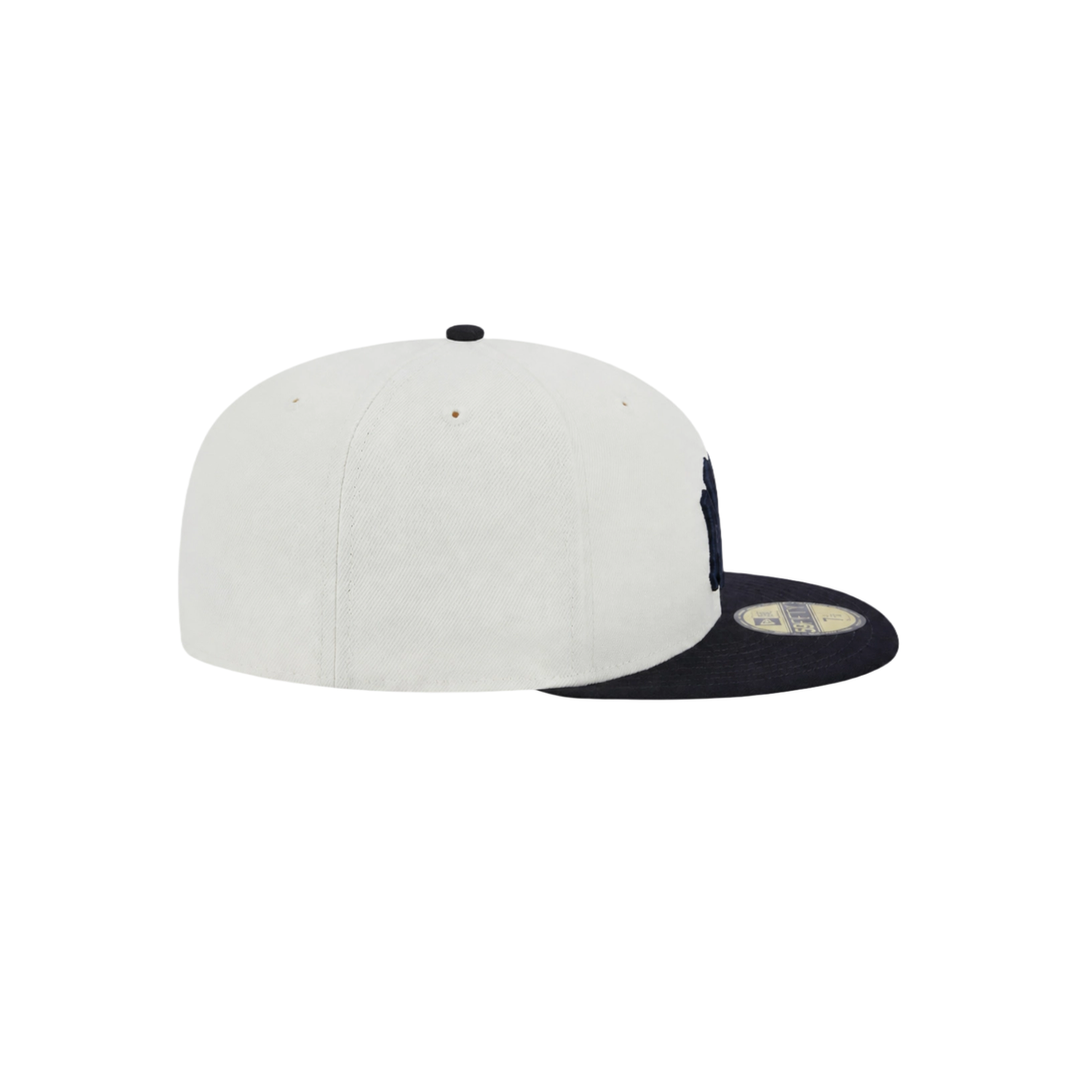 New York Yankees black white two-tone basic fitted hat
