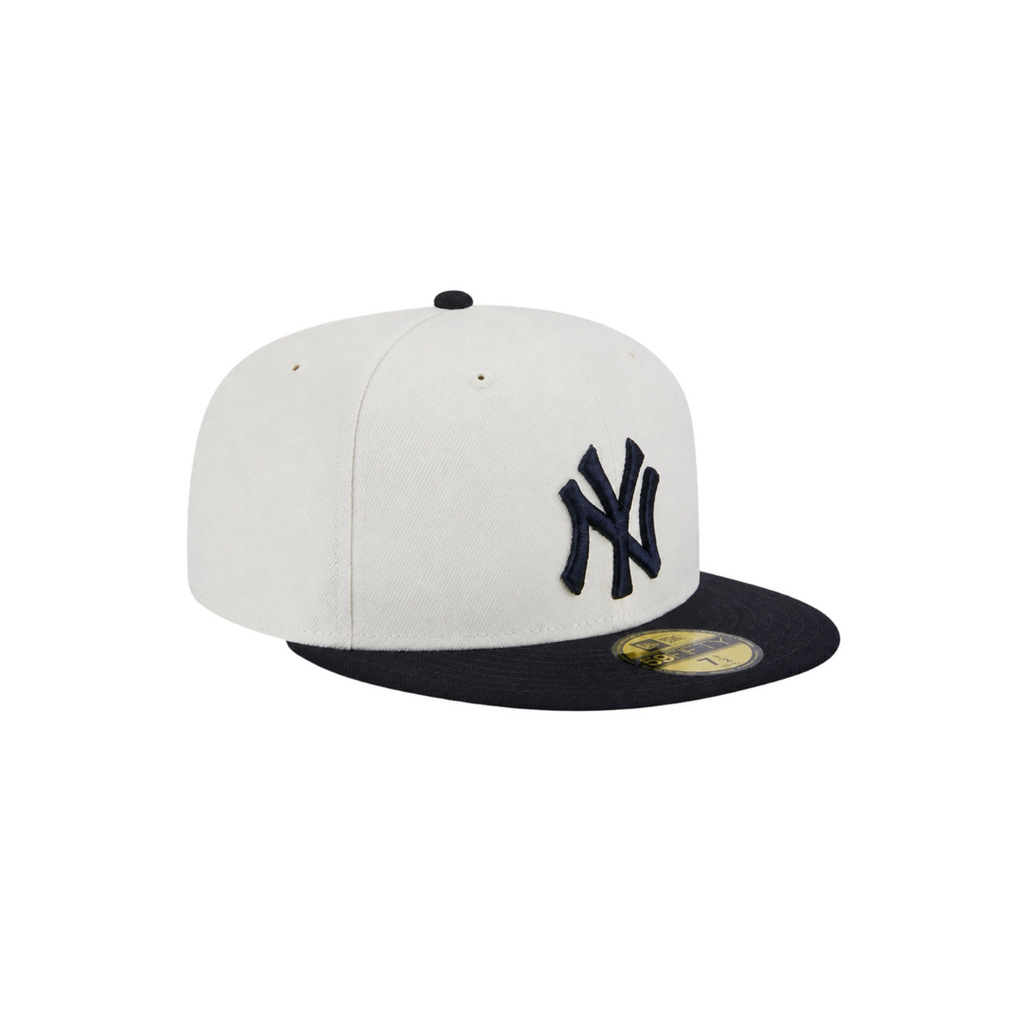 New York Yankees black white two-tone basic fitted hat