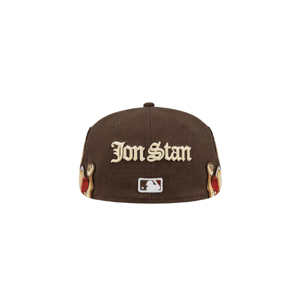 San Diego Padres brown cupid embroidery fitted hat