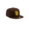 San Diego Padres brown basic fitted hat