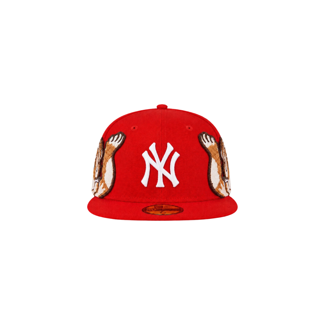 New York Yankees red cupid embroidery fitted hat
