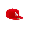 LA Dodgers classic red basic fitted hat