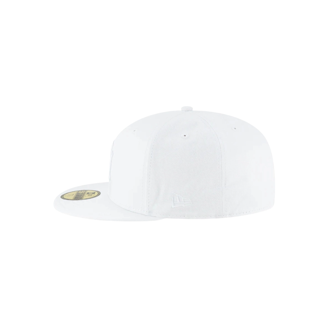 New York Yankees white basic fitted hat