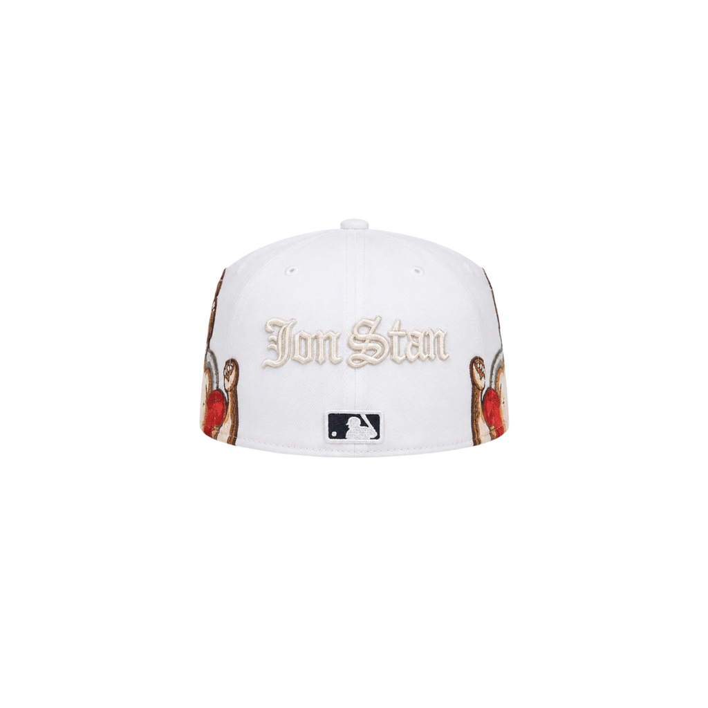 New York Yankees white cupid embroidery fitted hat