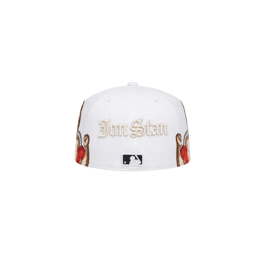 New York Yankees white cupid embroidery fitted hat