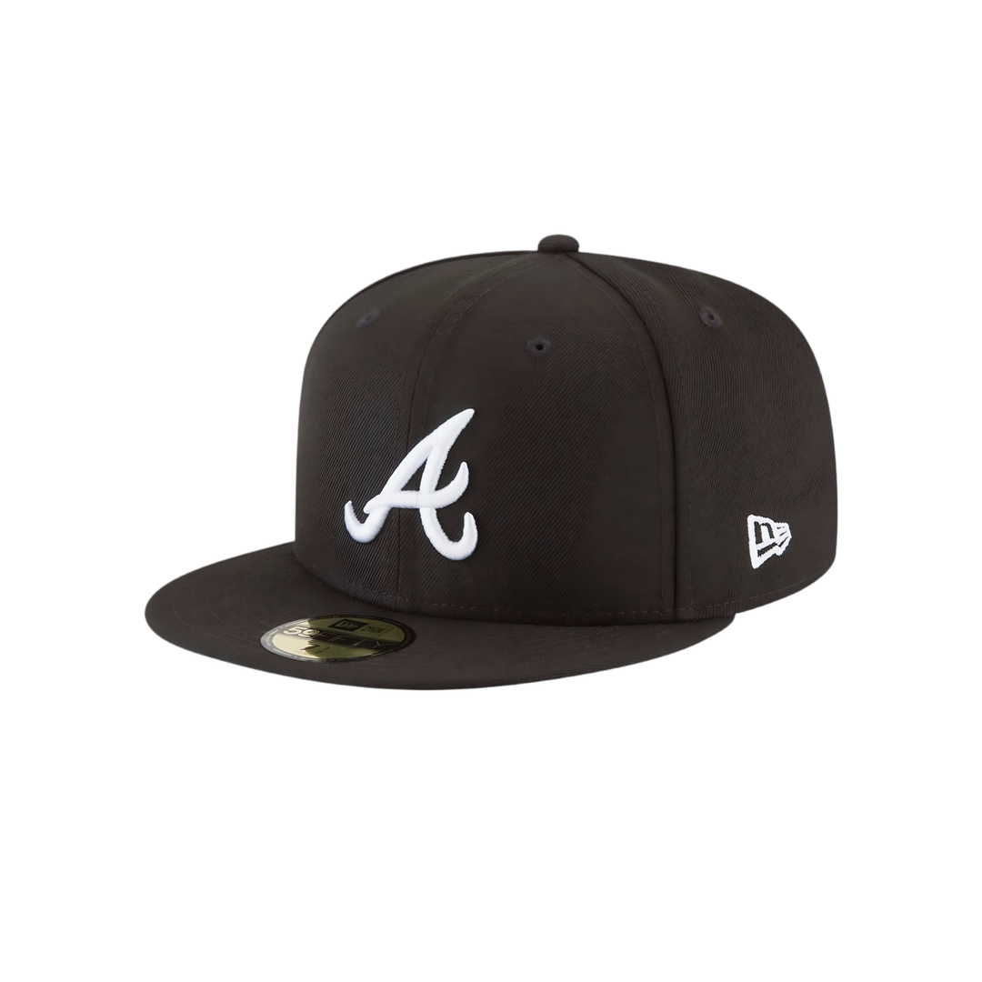 Atlanta Braves black basic fitted hat