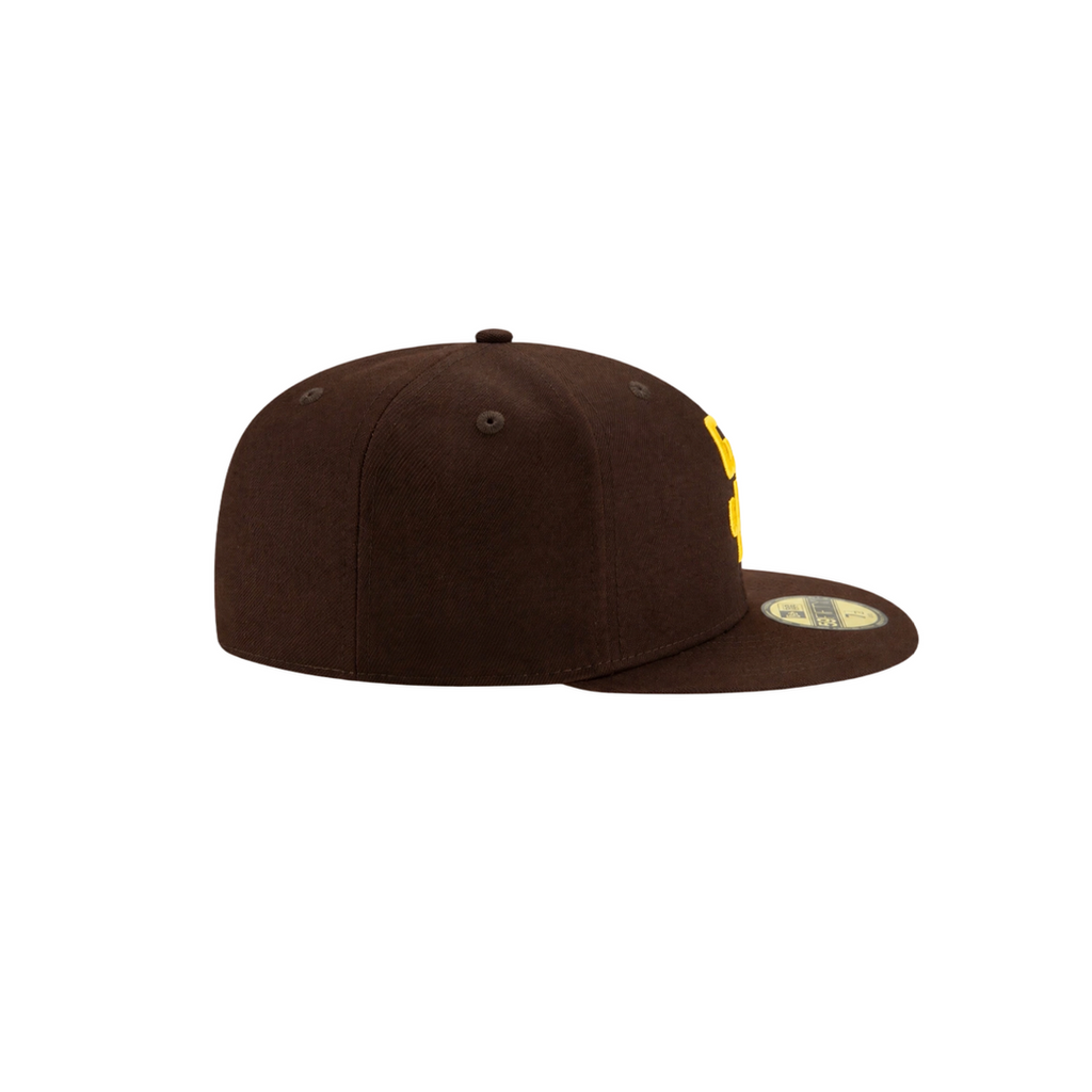 San Diego Padres brown basic fitted hat