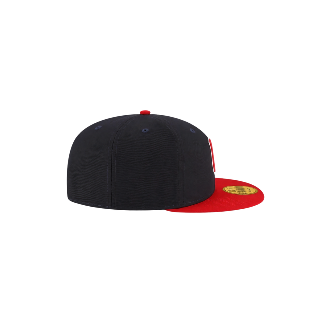 Cleveland Guardians navy red basic fitted hat