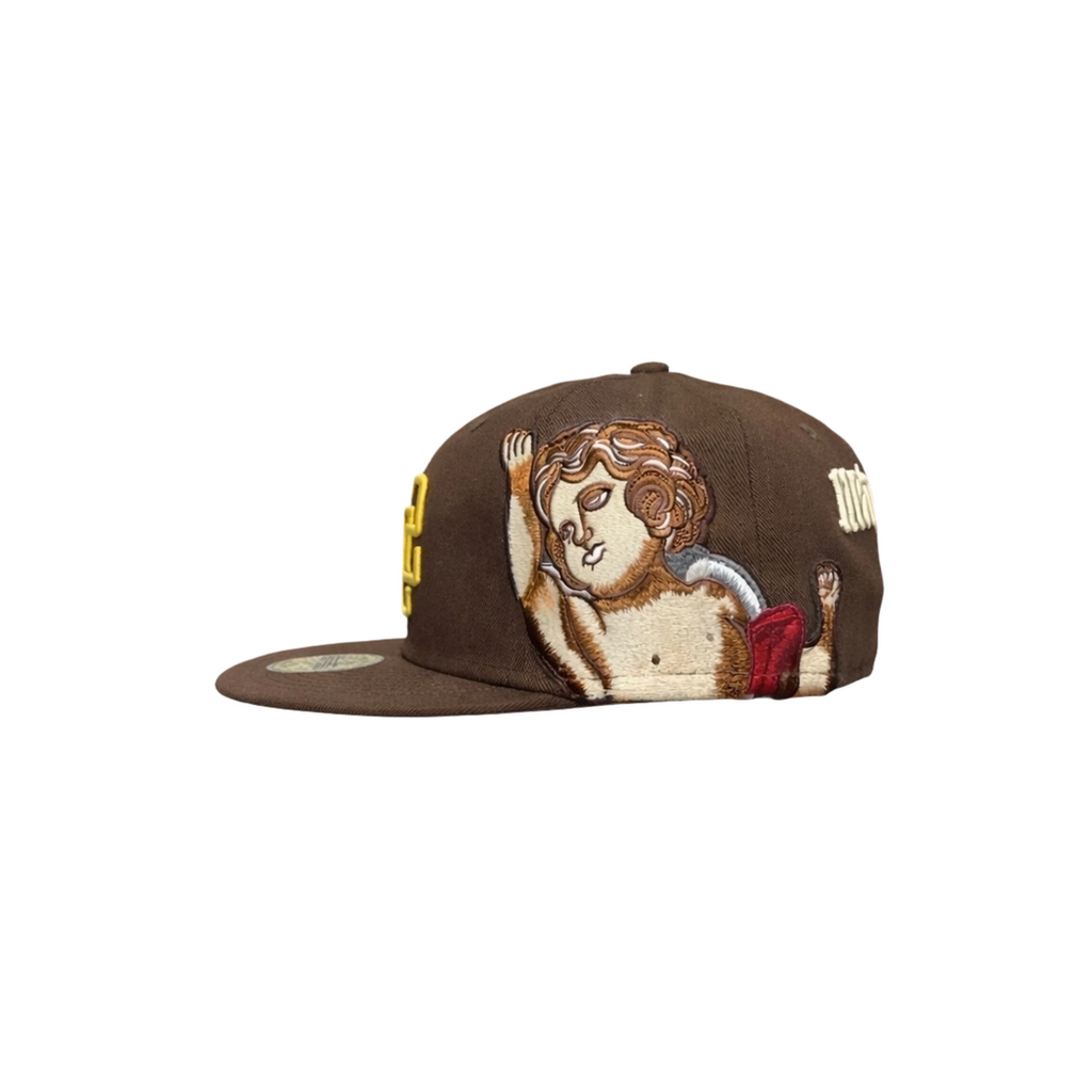 San Diego Padres brown cupid embroidery fitted hat