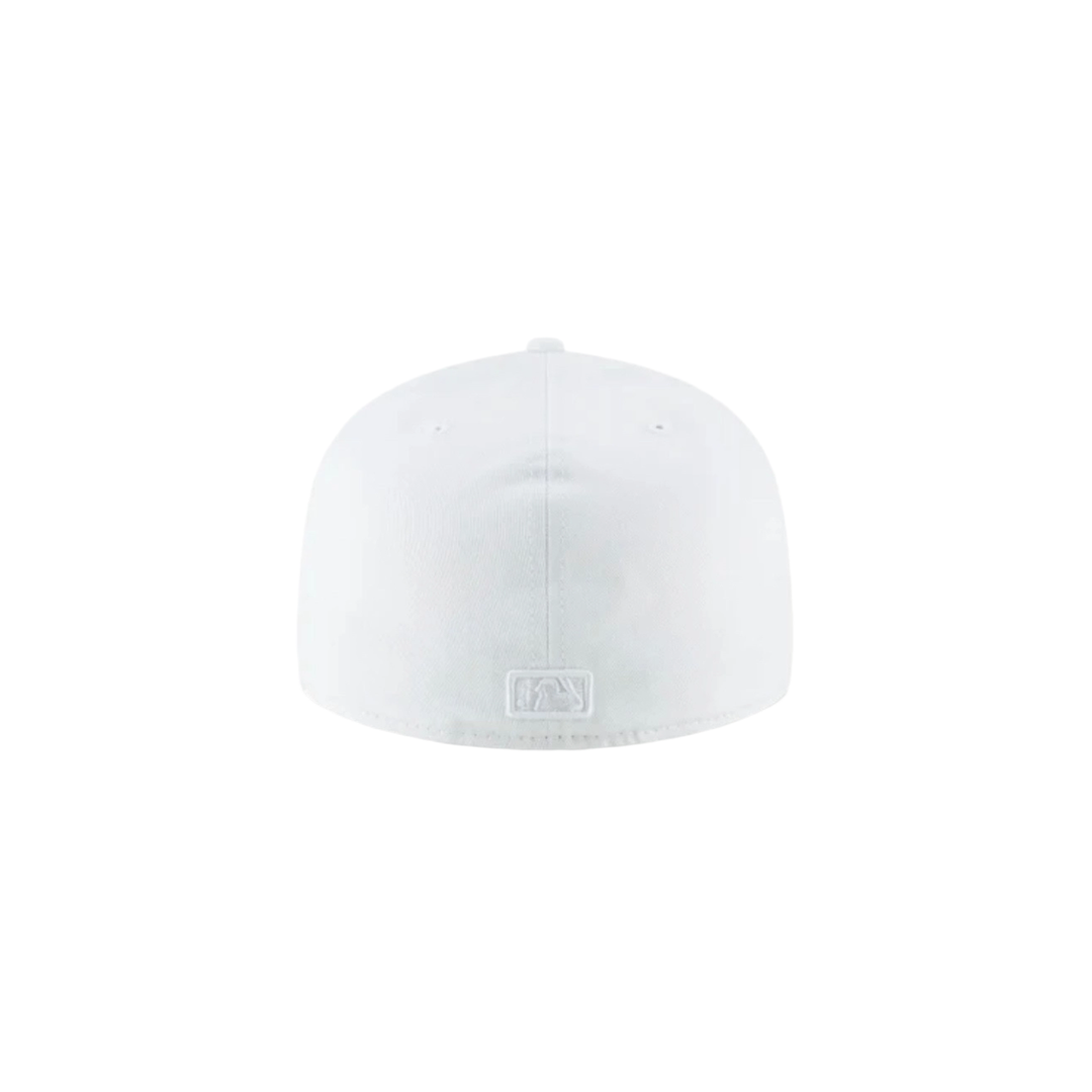 LA Dodgers white on white basic fitted hat