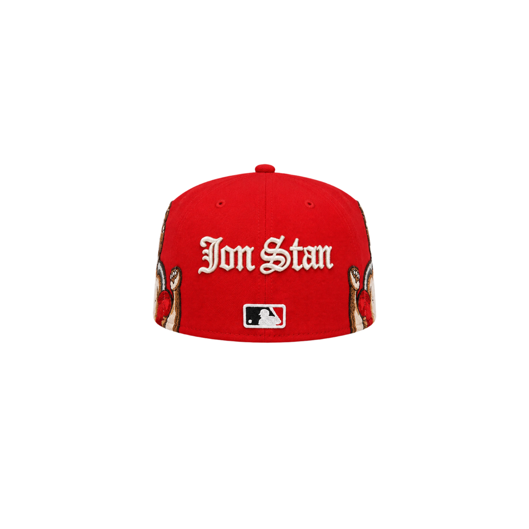 New York Yankees red cupid embroidery fitted hat